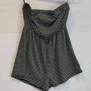 SHEIN Striped Tube Romper Size L, NWOT